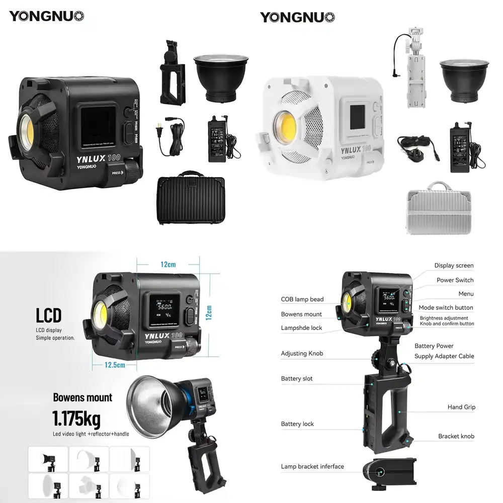 Lighting In Photography - YONGNUO YNLUX100 100W 3200K-5600K Luz LED